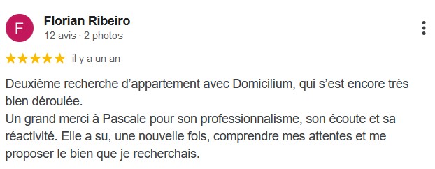 Avis Google 5 étoiles Domicilium votre chasseur appartement Toulouse