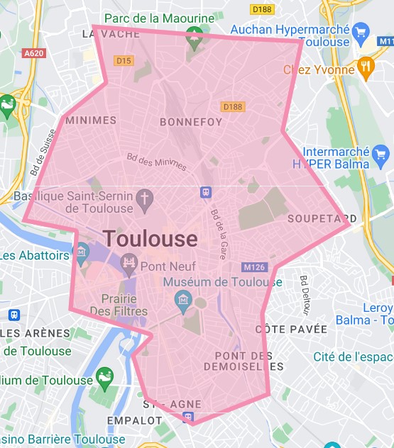 Domicilium chasseur immo piste un T3 avec balcon et parking dans le péri-centre toulousain desservi par les transports en commun.