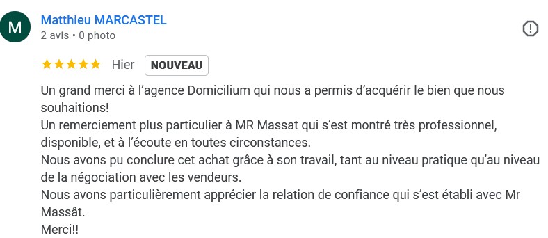 Chasseur immobilier Toulouse - le Top Domicilium - avis 5 étoiles