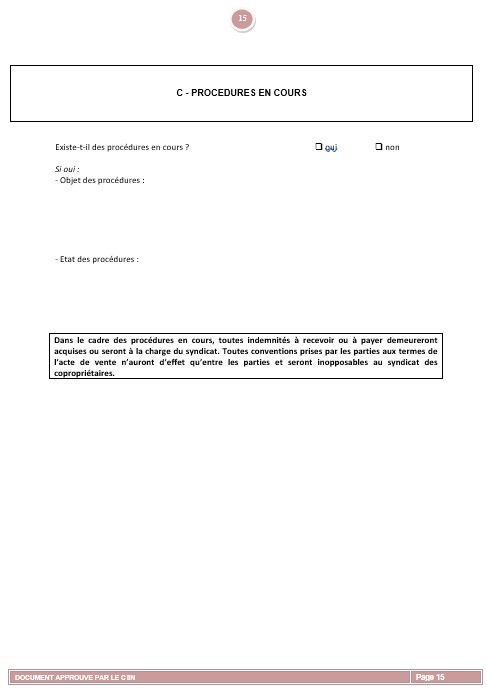 Pré-état daté - Questionnaire avant-contrat - Mutation lot de copropriété Toulouse 31